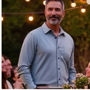 Giasone Shirt Men's Long Sleeve Button Down Shirt Size Large NWT